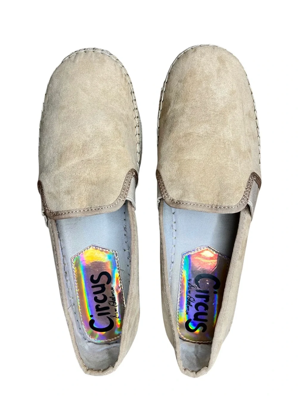 Circus by Sam Edelman Suede Espadrille Platform Slip On Loafers Beige 9⁠ Fall